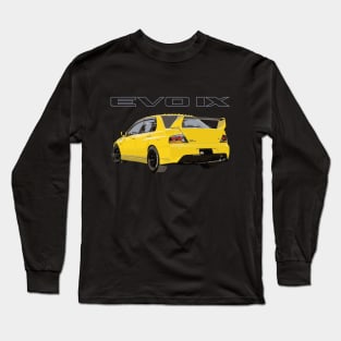 evo 9  yellow rear vortext Long Sleeve T-Shirt